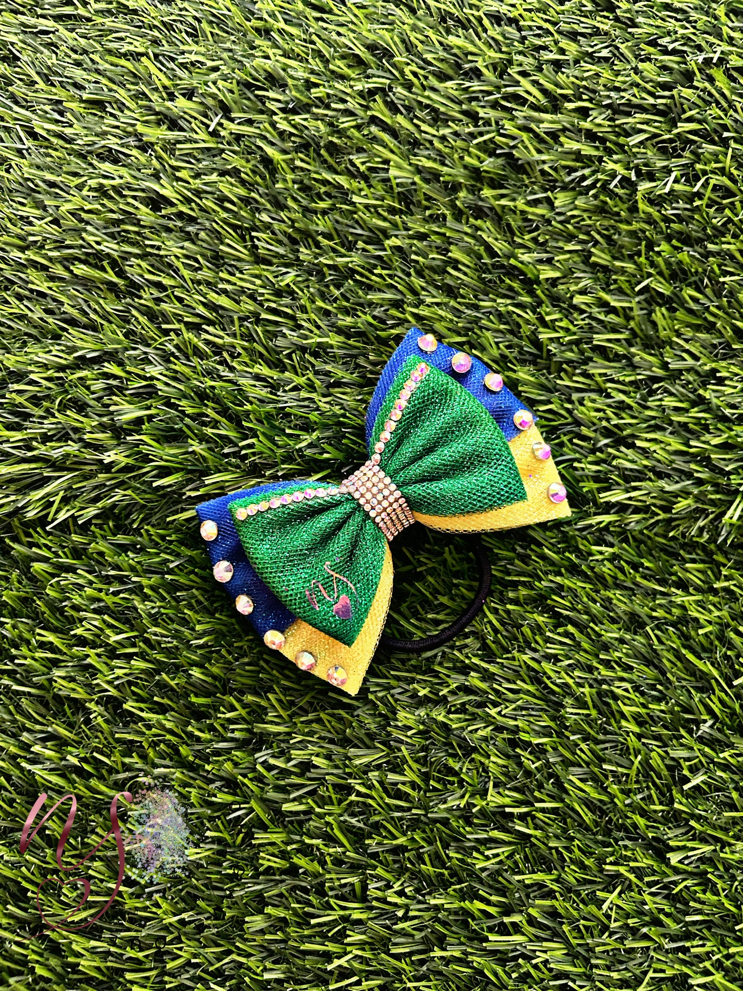 Blue/Yellow/Green Bow πππ