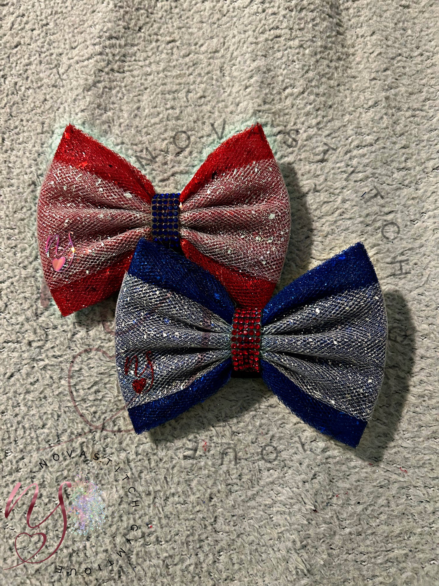 Red Patriotic Double Doozie Bow