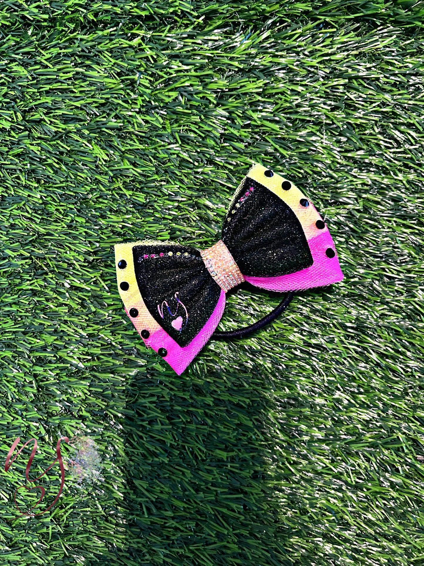 Neon Electric Bling Bow