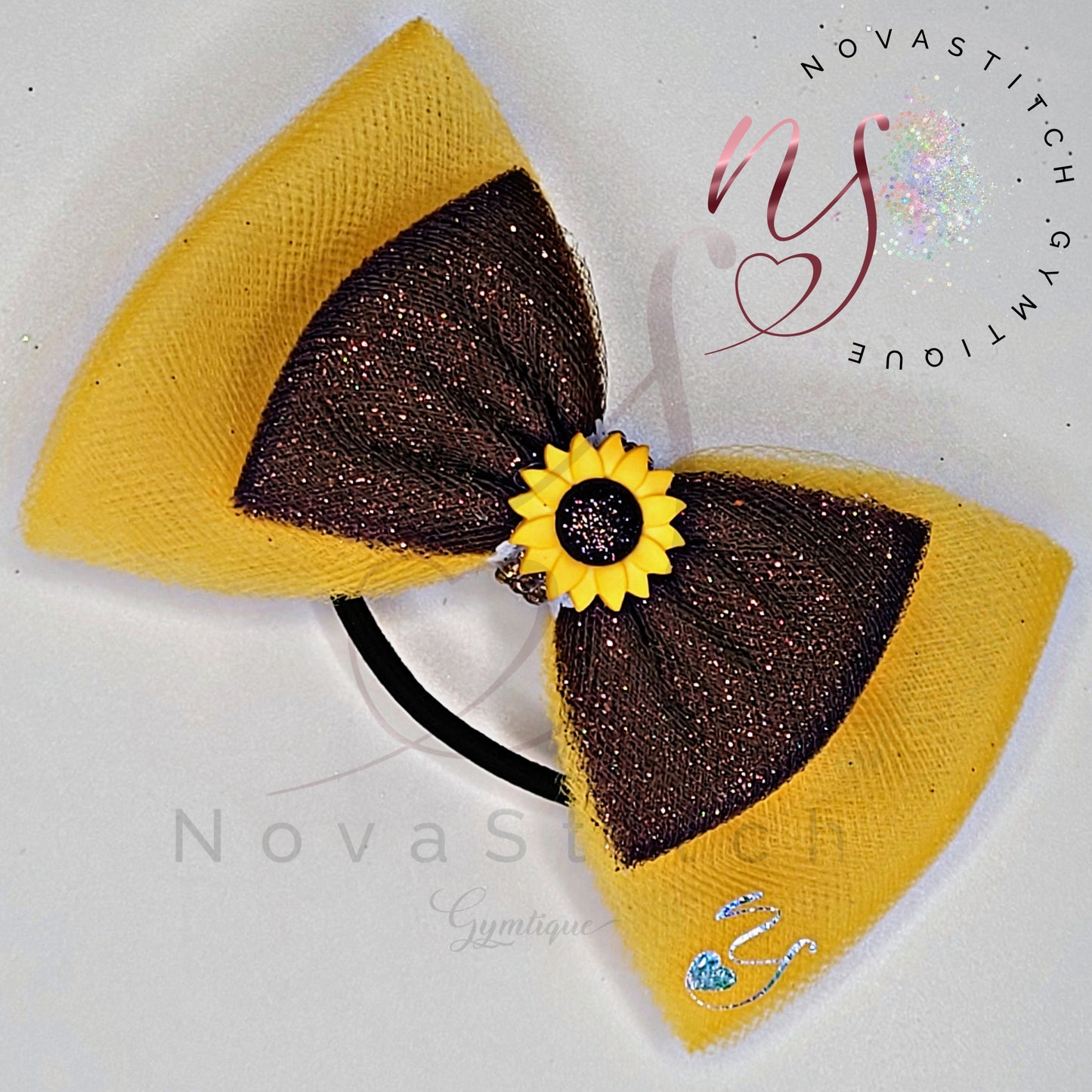 Creamsicle Sunflower Double Bow