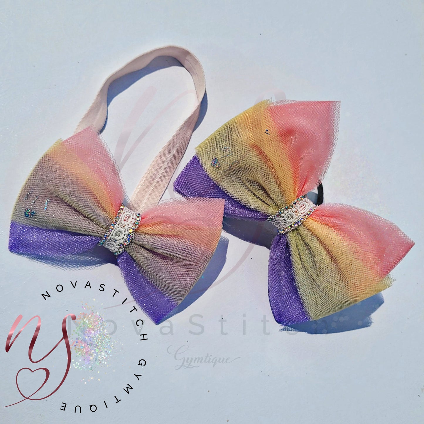 Liquid Sunset Ombre Bow/Headband