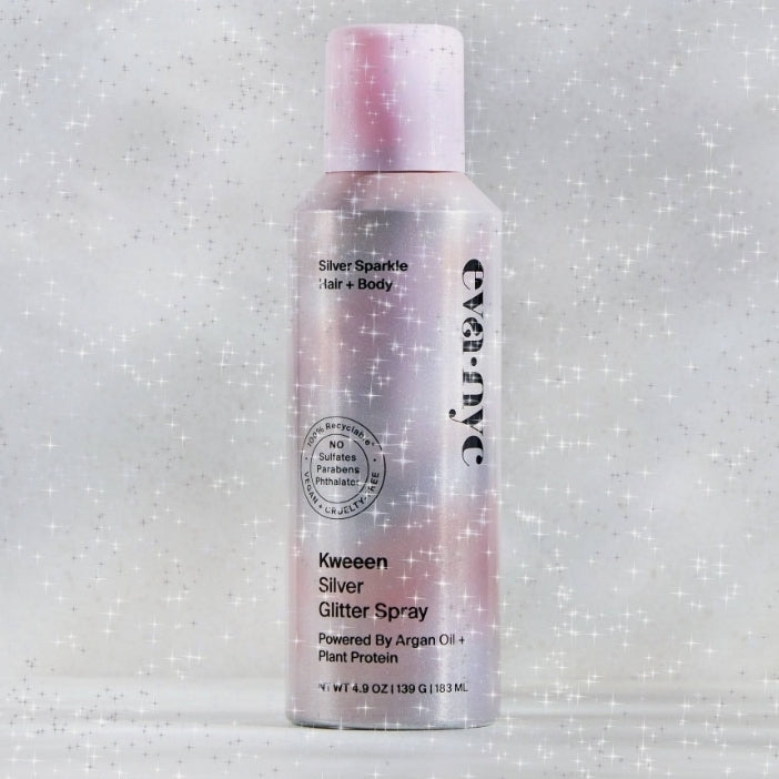 Eva Nyc Kweeen Silver Glitter Hair & Body Spray