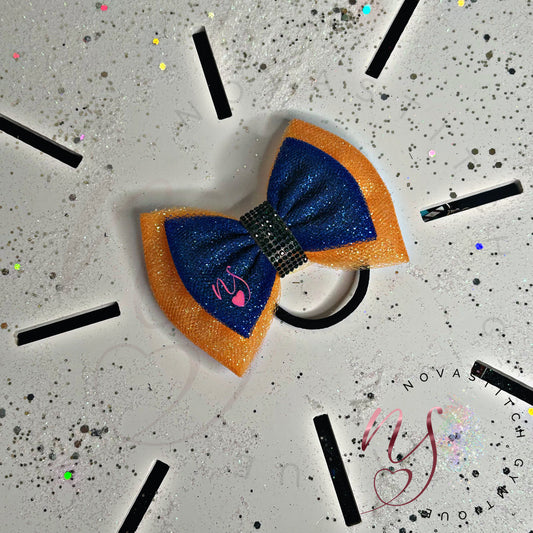 Tangerine Confetti Royal (UFL) Double Bow