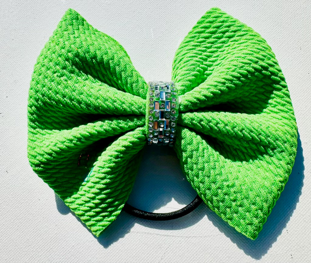 Green Fabric Bow! 💚