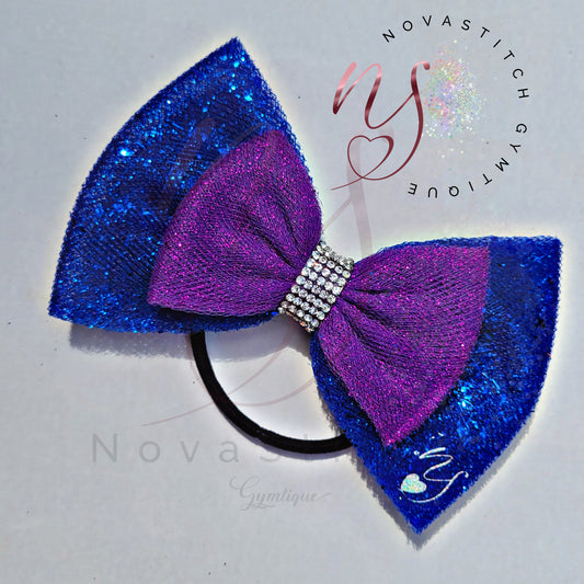 Royal Confetti Violet Dust Double Bow