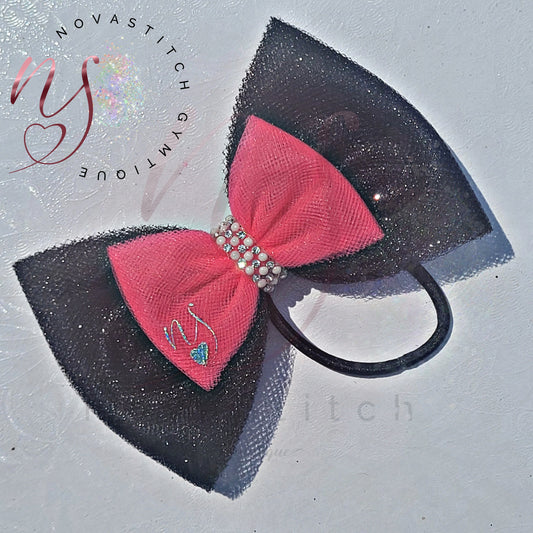 Galaxy Black & Neon Pink BQBC Inspired Double Bow